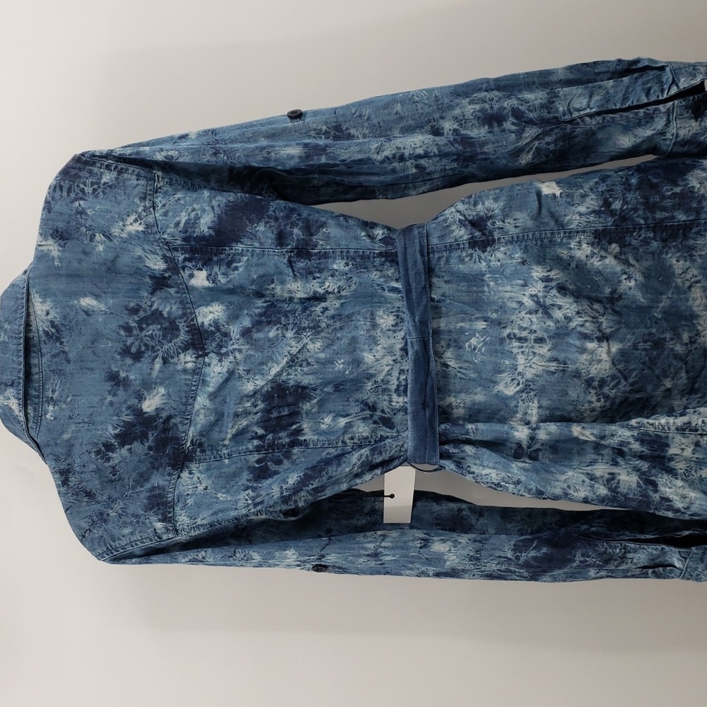 3/$30 Bella dahl seamed utility shirt dress in crystal indigo wash nwt - Picture 9 of 12